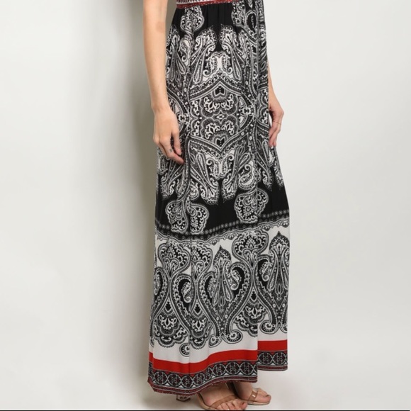 ❤️LAST S NEW black and red maxi dress - Picture 4 of 5